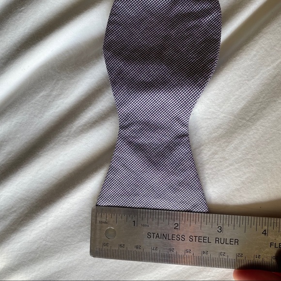 Onassis bow tie tiny purple checks - Picture 7 of 7